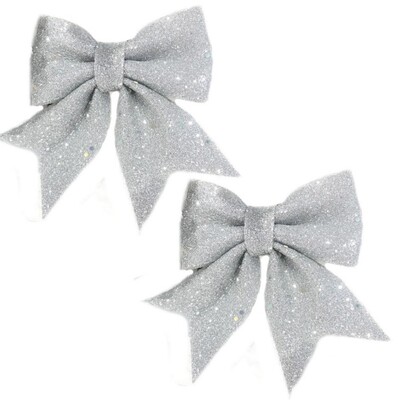 2 kom Božićne mašne Ukrasi Božićno drvce Svjetlucave ručne mašne Božićni vijenac Girlanda Ukrasna traka Sjajna mašna