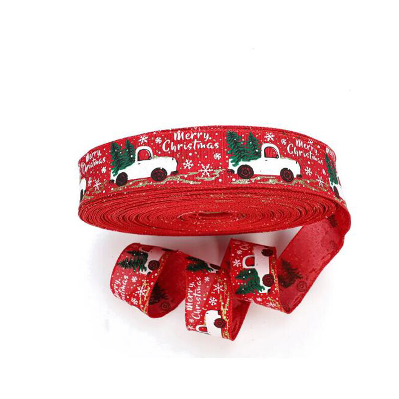 Božićna vrpca Klasično pakiranje Vrpca za božićno drvce Mašne DIY Vrtložna vrpca od tkanine Vrpca od juhe sa žičanim rubom Poklon
