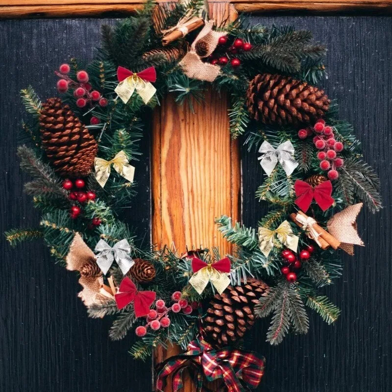 12 bucăți de Crăciun Decoratiuni de Crăciun pentru acasă, auriu, roșu, ornamente pentru pomi de Crăciun, Anul Nou 2024, consumabile pentru decor