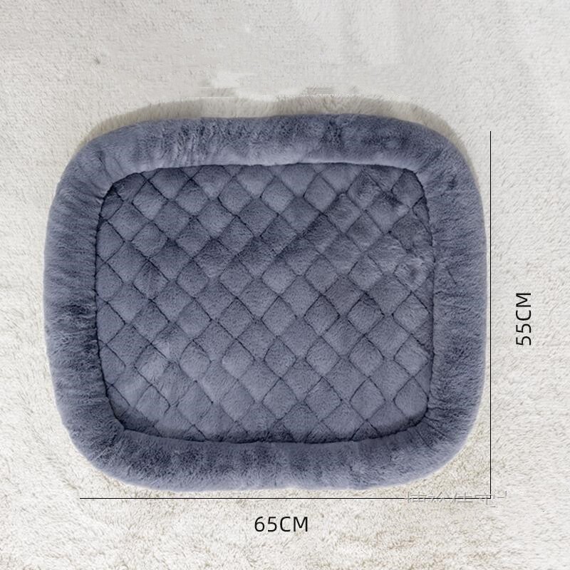 Deblji plišani krevet za mačke Mekani topli četvrtasti bež sivo ružičasti jastuk za pse Kauč za spavanje za mačke Sfinks Mačiće Zalihe zimi
