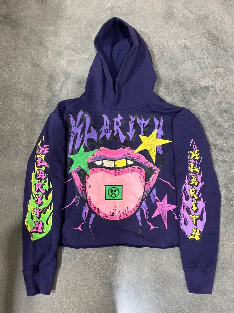 Y2k Îmbrăcăminte Hanorace cu model imprimat la gură Pulover cu mâneci lungi Hip Hop supradimensionat Punk Personalitate vintage pentru cuplu