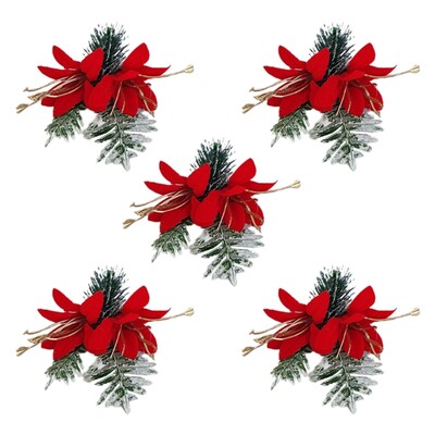 2024 új karácsonyfadísz Műkarácsonyi növény Karácsonyi akasztós dísz barkácsoláshoz karácsonyi koszorú esküvői dekorációhoz