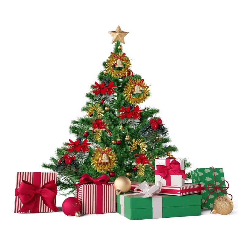 2024. gada jauns Ziemassvētku eglītes rotājums Mākslīgais Ziemassvētku augs, Ziemassvētku piekarināmais ornaments Ziemassvētku vainaga kāzu dekorēšanai
