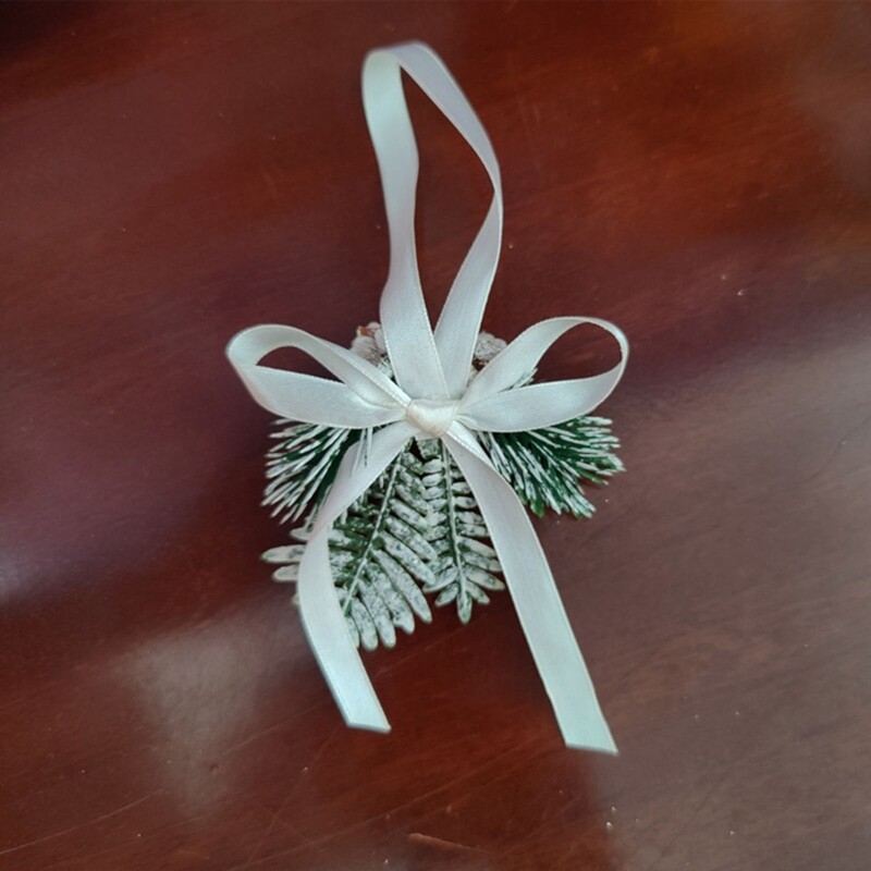 2024. gada jauns Ziemassvētku eglītes rotājums Mākslīgais Ziemassvētku augs, Ziemassvētku piekarināmais ornaments Ziemassvētku vainaga kāzu dekorēšanai