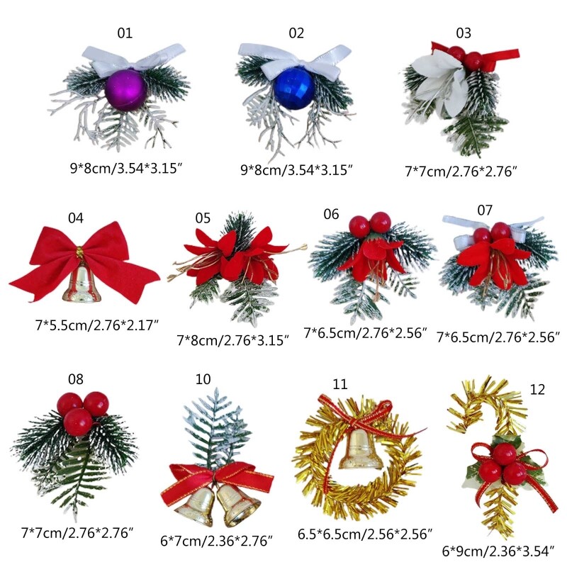 2024. gada jauns Ziemassvētku eglītes rotājums Mākslīgais Ziemassvētku augs, Ziemassvētku piekarināmais ornaments Ziemassvētku vainaga kāzu dekorēšanai