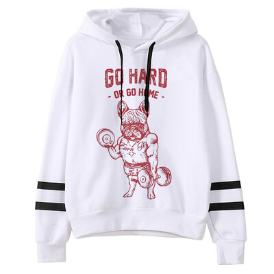 Dámske mikiny s kapucňou s mopslíkom, vtipné gotické estetické kawaii tričko s kapucňou, ktoré ťahá dámske streetwear oblečenie