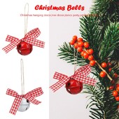 6 bucăți 4 cm Festival Artizanat Metal Decor drăguț agățat Jingle Bells Decorațiuni pentru brad de clopoțel de Crăciun