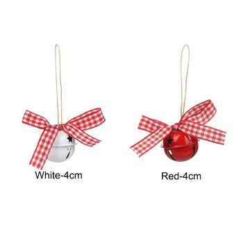 6PCS 4cm Фестивални занаяти Метален сладък висящ декор Jingle Bells Коледни звънчета Декорации за дърво