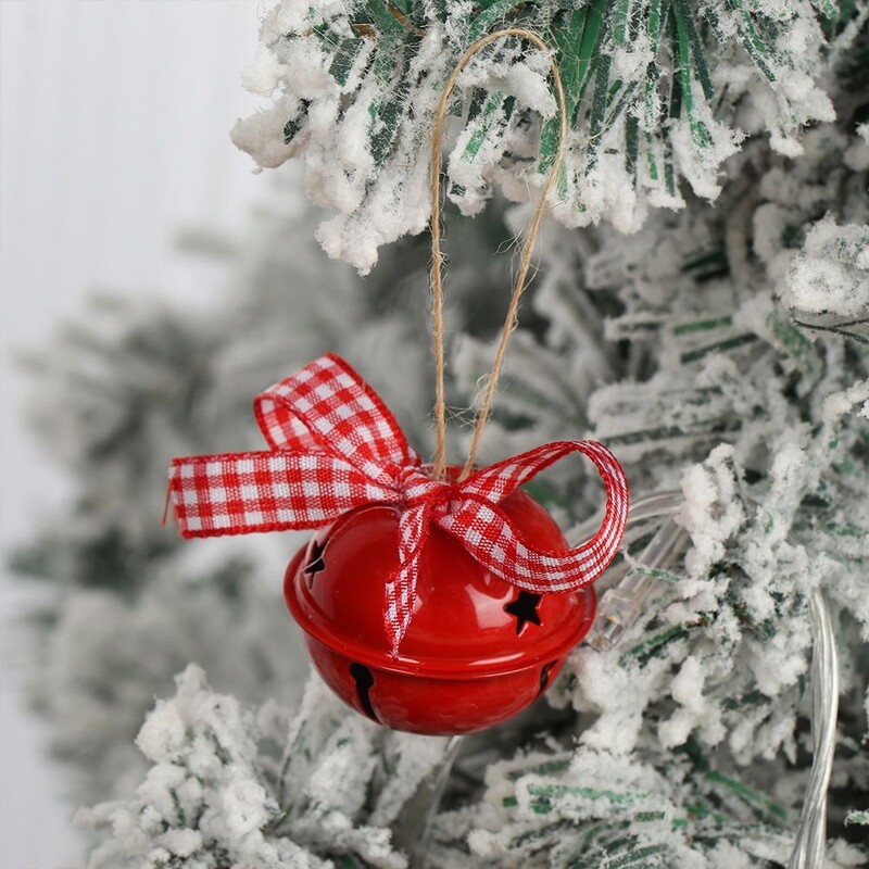 6 bucăți 4 cm Festival Artizanat Metal Decor drăguț agățat Jingle Bells Decorațiuni pentru brad de clopoțel de Crăciun