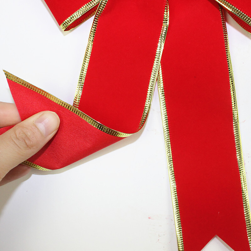 25cm Κόκκινο, Βελούδινη Κορδέλα, Χριστουγεννιάτικο Φιόγκο Διακόσμηση, Διακόσμηση Χριστουγεννιάτικου Δέντρου, Χριστουγεννιάτικο Φιόγκο