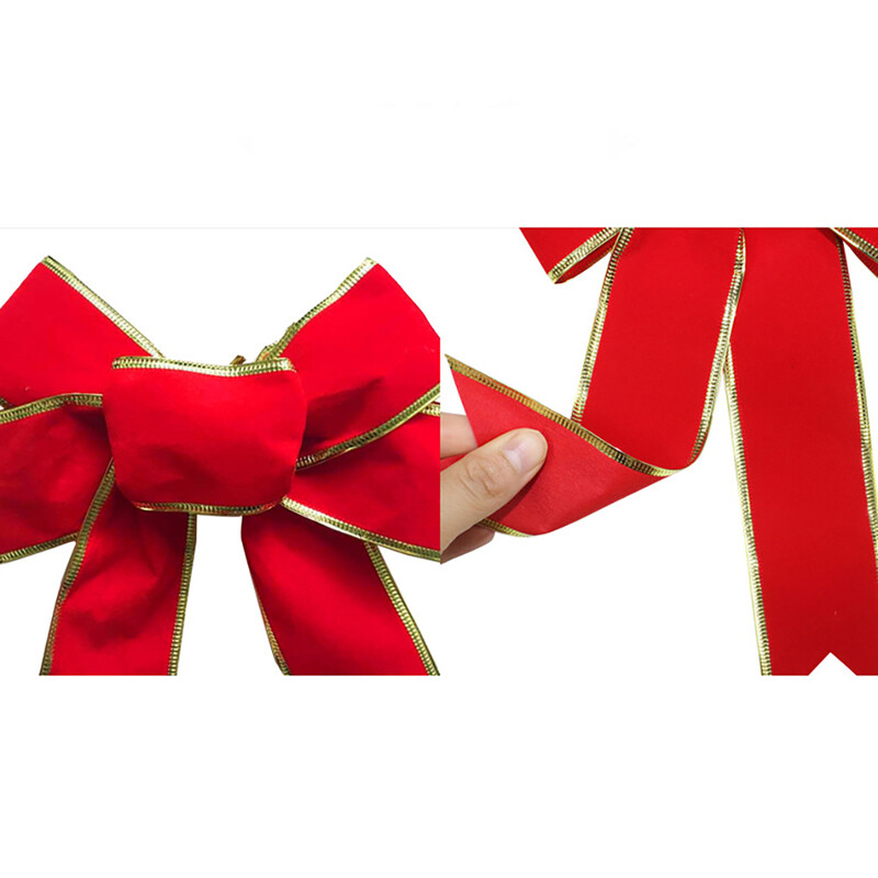 25cm Κόκκινο, Βελούδινη Κορδέλα, Χριστουγεννιάτικο Φιόγκο Διακόσμηση, Διακόσμηση Χριστουγεννιάτικου Δέντρου, Χριστουγεννιάτικο Φιόγκο