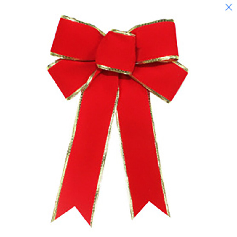 25cm Κόκκινο, Βελούδινη Κορδέλα, Χριστουγεννιάτικο Φιόγκο Διακόσμηση, Διακόσμηση Χριστουγεννιάτικου Δέντρου, Χριστουγεννιάτικο Φιόγκο