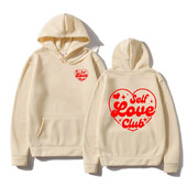 Bluzy Z Kapturem Dla Par Czerwony Własny List Klubowy Męski Damski Modny Spersonalizowany Sweter Jesienny Ze Sznurkiem Kieszeń K