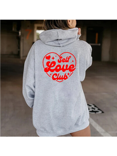 Bluzy Z Kapturem Dla Par Czerwony Własny List Klubowy Męski Damski Modny Spersonalizowany Sweter Jesienny Ze Sznurkiem Kieszeń K