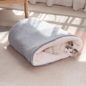 Topli krevet za mačke Pse Udoban mekani polar flis vreća za spavanje tipa kante Poluzatvoreni tuneli Kućica za kućne ljubimce Mačke Sofa iz crtića