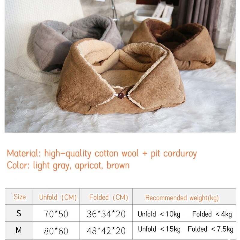 Jastuk od berberskog flisa za kućne ljubimce Debeli topli krevet za pse mačke Zimska kaki siva vreća za spavanje za mačiće Višenamjenska prostirka deka