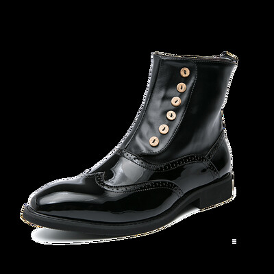 Modne nove muške Chelsea čizme na špic Street Trend Zelene visoke cipele Muška radna odjeća za van Čizme britanski stil