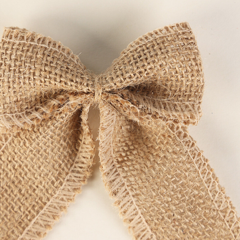 Lanena božićna mašna Poklon kutija Ukrasi za božićno drvce DIY Ručno izrađeni obrt za festival vjenčanja