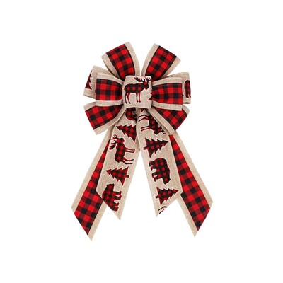 Božićne mašne za vijenac 9 in 15 in Veliki rustikalni dekor seoske kuće Ukrasi za drvce za vjenčanje Blagdanska zabava 270F