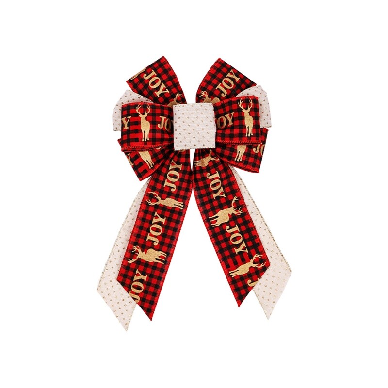 Božićne mašne za vijenac 9 in 15 in Veliki rustikalni dekor seoske kuće Ukrasi za drvce za vjenčanje Blagdanska zabava 270F