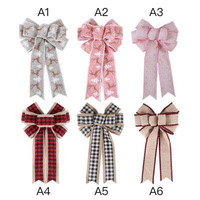 Nine Ears Red Rosettes Διακοσμητικά Φιόγκος Bowknots 41*24CM Προμήθειες για γιορτινό πάρτι Νέα για διακόσμηση πόρτας για το Halloween Thanksgiving