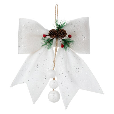 Karácsonyfa nagy masni medál kézzel készített díszdobozba csomagoló dekoráció újévi karácsonyi parti esküvői függő díszek