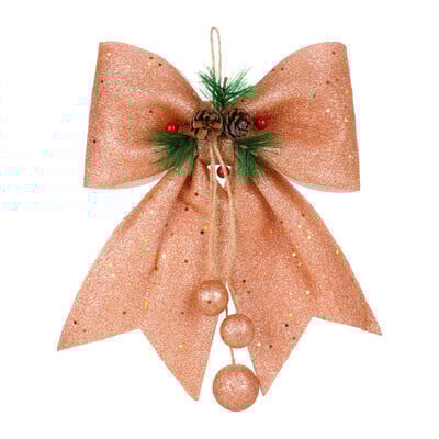 Karácsonyfa nagy masni medál kézzel készített díszdobozba csomagoló dekoráció újévi karácsonyi parti esküvői függő díszek