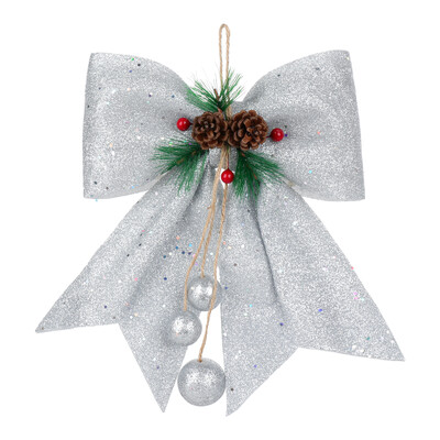 Karácsonyfa nagy masni medál kézzel készített díszdobozba csomagoló dekoráció újévi karácsonyi parti esküvői függő díszek