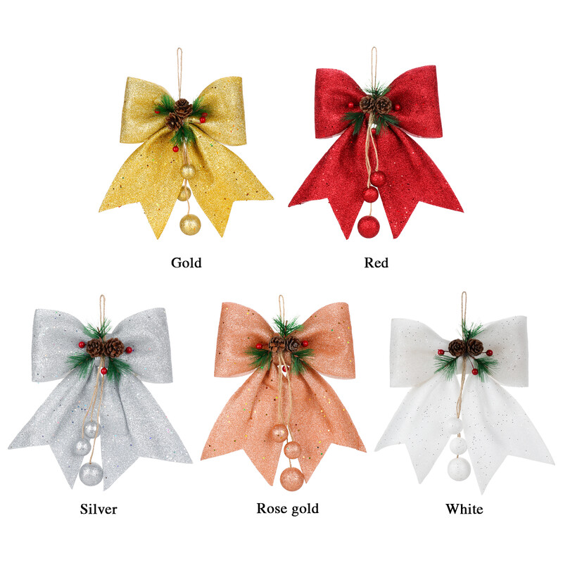 Karácsonyfa nagy masni medál kézzel készített díszdobozba csomagoló dekoráció újévi karácsonyi parti esküvői függő díszek