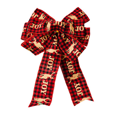 Dekorációk Red Bowknot Party kellékek Karácsonyi akasztó drótszövet Retro újévi medál