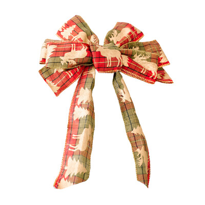 Dekorációk Red Bowknot Party kellékek Karácsonyi akasztó drótszövet Retro újévi medál