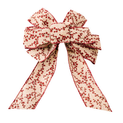 Dekorációk Red Bowknot Party kellékek Karácsonyi akasztó drótszövet Retro újévi medál