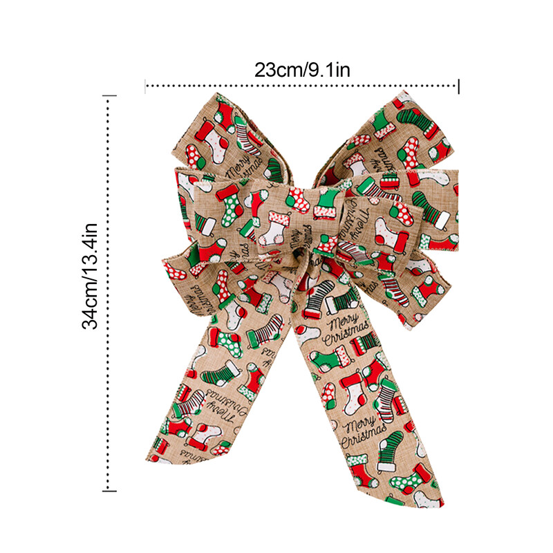 Dekorációk Red Bowknot Party kellékek Karácsonyi akasztó drótszövet Retro újévi medál