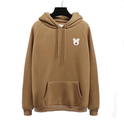 ZuoLunOuBa koreai téli hosszú ujjú plusz kasmír női kapucnis pulóver Rajzfilm egér Avatar forró gyöngyök zöld pulóver női