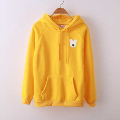 ZuoLunOuBa koreai téli hosszú ujjú plusz kasmír női kapucnis pulóver Rajzfilm egér Avatar forró gyöngyök zöld pulóver női