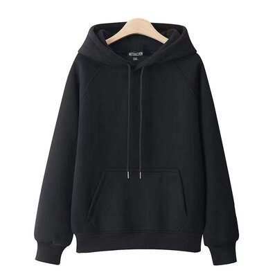 Pălărie cu două straturi din bumbac 100, cu mâneci raglan, hanorac, pentru femei, nou, de culoare solidă, pulover, largi, primăvară, toamnă, jachetă cu glugă