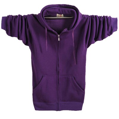 Moda Toamnă Iarnă, 95% bumbac, cu fermoar, cu glugă, pentru femei și bărbați, cu fermoar, haină lungă din catifea, cu glugă, albastru