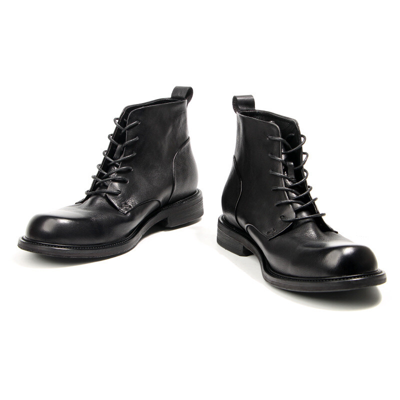 Briti meeste kingad Chelsea saapad Plokk lühikesed saapad HighTop kingad Vintage esimese kihi veisenahast käsitsi valmistatud saapad lühikesed saapad a092