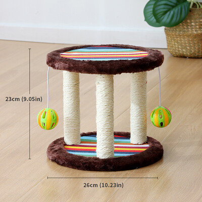 Grebalica za mačke Sisal Mač Uže Stablo za grebanje Udobna prostrana kugla duginih boja Penjalica za mačke Oprema za kućne ljubimce