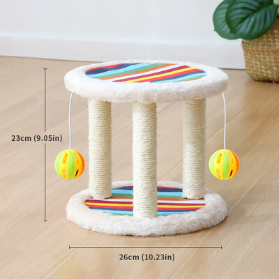 Grebalica za mačke Sisal Mač Uže Stablo za grebanje Udobna prostrana kugla duginih boja Penjalica za mačke Oprema za kućne ljubimce