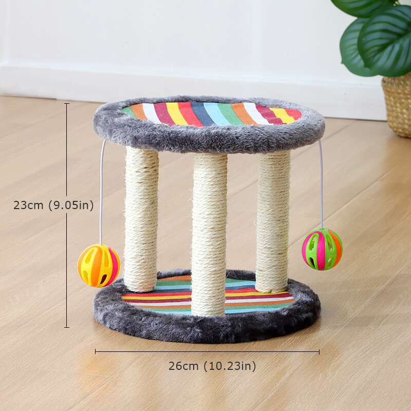 Grebalica za mačke Sisal Mač Uže Stablo za grebanje Udobna prostrana kugla duginih boja Penjalica za mačke Oprema za kućne ljubimce