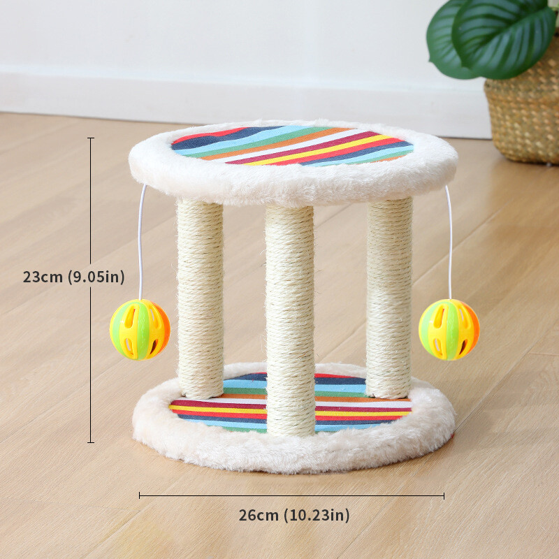Grebalica za mačke Sisal Mač Uže Stablo za grebanje Udobna prostrana kugla duginih boja Penjalica za mačke Oprema za kućne ljubimce
