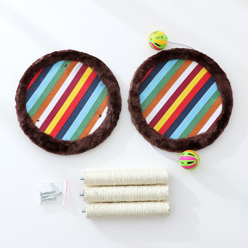 Grebalica za mačke Sisal Mač Uže Stablo za grebanje Udobna prostrana kugla duginih boja Penjalica za mačke Oprema za kućne ljubimce