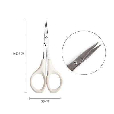 Ψαλίδι φρυδιών από ανοξείδωτο ατσάλι Εργαλείο νυχιών Sharp Tip Πολυλειτουργικό κουρευτικό μαλλιών προσώπου μύτης Εργαλεία ομορφιάς μακιγιάζ