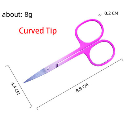 Ψαλίδι φρυδιών από ανοξείδωτο ατσάλι Εργαλείο νυχιών Sharp Tip Πολυλειτουργικό κουρευτικό μαλλιών προσώπου μύτης Εργαλεία ομορφιάς μακιγιάζ