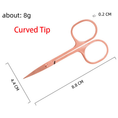 Ψαλίδι φρυδιών από ανοξείδωτο ατσάλι Εργαλείο νυχιών Sharp Tip Πολυλειτουργικό κουρευτικό μαλλιών προσώπου μύτης Εργαλεία ομορφιάς μακιγιάζ