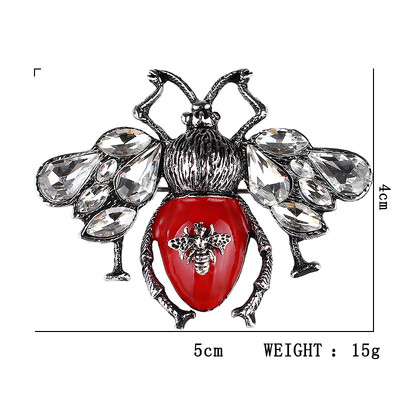 Broșe Retro Bee Crystal Perle Pentru Femei Îmbrăcăminte de petrecere Bărbați Ace accesorii