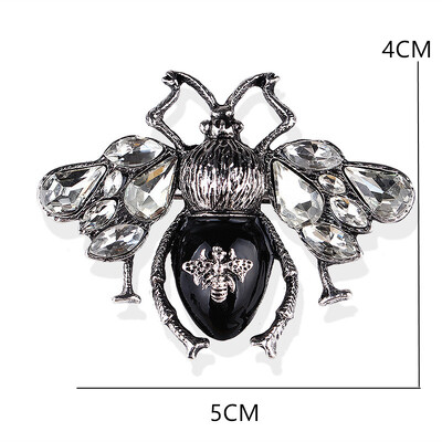 Broșe Retro Bee Crystal Perle Pentru Femei Îmbrăcăminte de petrecere Bărbați Ace accesorii