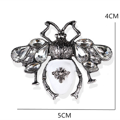 Broșe Retro Bee Crystal Perle Pentru Femei Îmbrăcăminte de petrecere Bărbați Ace accesorii