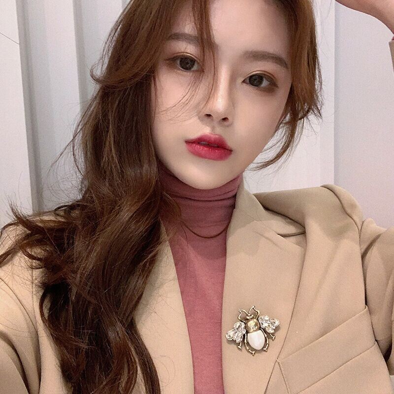 Broșe Retro Bee Crystal Perle Pentru Femei Îmbrăcăminte de petrecere Bărbați Ace accesorii